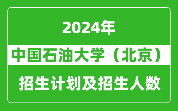 中国石油大学（北京）2024年在河南的招生计划和招生人数