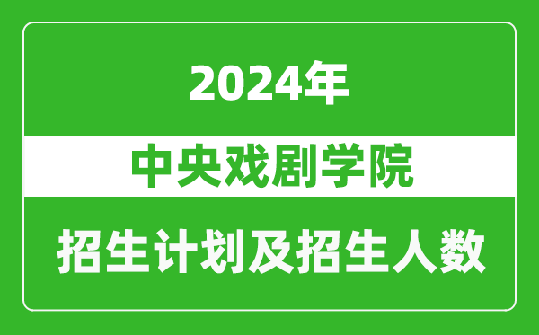 中央戏剧学院2024年在河南的招生计划和招生人数