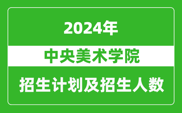 中央美术学院2024年在河南的招生计划和招生人数