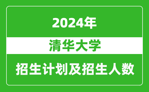 清华大学2024年在河南的招生计划和招生人数