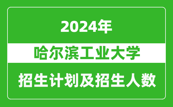 哈尔滨工业大学2024年在天津的招生计划及招生人数