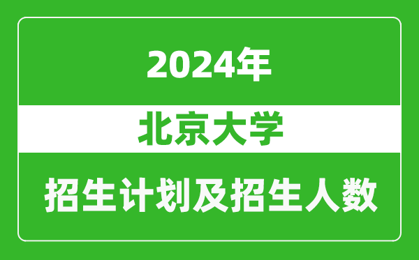 北京大学2024年在重庆的招生计划及招生人数