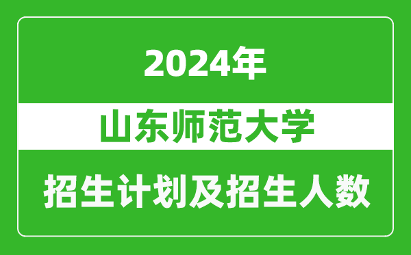 山东师范大学2024年在上海的招生计划及招生人数