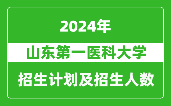 山东第一医科大学2024年在北京的招生计划及招生人数