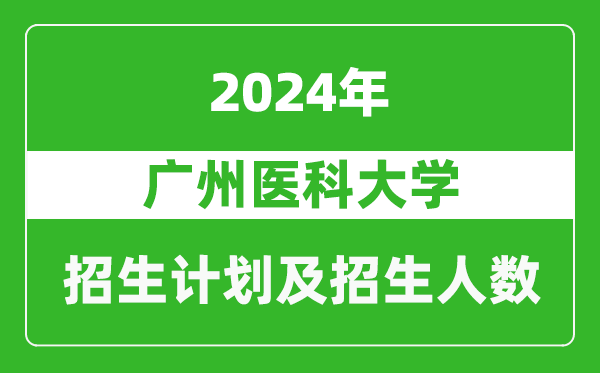 广州医科大学2024年在海南的招生计划及招生人数