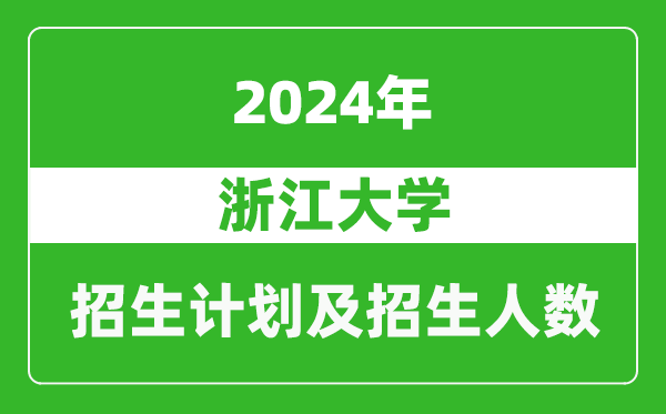 浙江大学2024年在海南的招生计划及招生人数