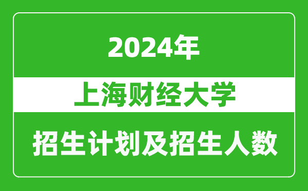 上海财经大学2024年在新疆的招生计划及招生人数