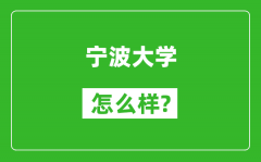 宁波大学怎么样好不好_值得报考吗？