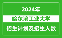 哈尔滨工业大学2024年在甘肃的招生计划及招生人数