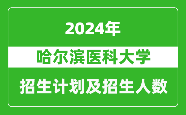 哈尔滨医科大学2024年在内蒙古的招生计划及招生人数