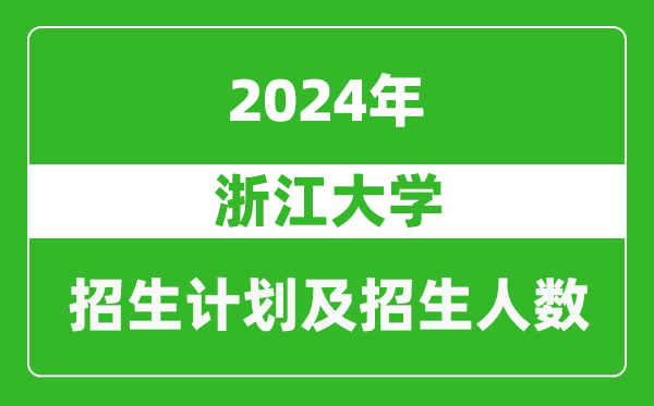浙江大学2024年在福建的招生计划及招生人数