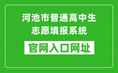 河池市普通高中生志愿填报系统官网入口网址：http://111.12.75.190:38080/