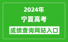 2024年宁夏高考成绩查询网站入口（https://www.nxjyks.cn/）