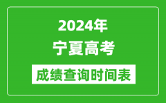 宁夏高考成绩查询时间2024年具体时间表（附查分方式及入口）