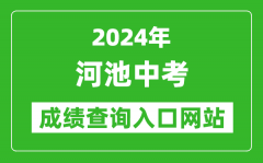 2024年河池中考成绩查询入口网站（http://111.12.75.190:38080/）