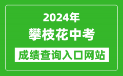 2024年攀枝花中考成绩查询入口网站（https://www.pzhzb.cn/）