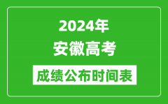 2024年安徽高考成绩公布时间表（具体几点钟可以查询）