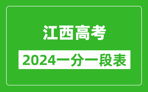 江西高考分数线2024年一分一段表（物理类+历史类）