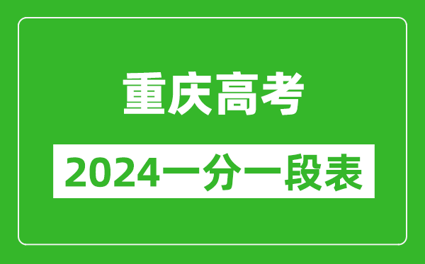 重庆高考分数线2024年一分一段表（物理类+历史类）