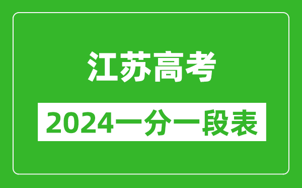 江苏高考分数线2024年一分一段表（物理类+历史类）