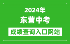 2024年东营中考成绩查询入口网站（http://dyjy.dongying.gov.cn/）