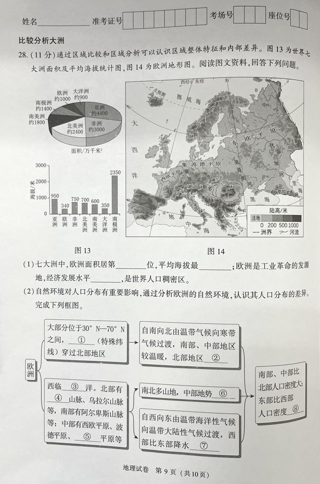 2024年北京中考地理试卷真题及答案解析