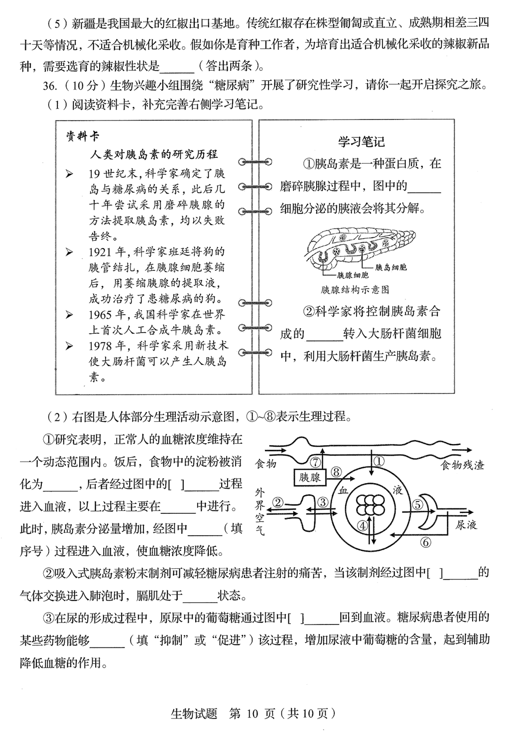 2024年青岛中考生物试卷真题及答案解析