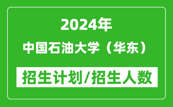 2024年中国石油大学（华东）各省招生计划及各专业招生人数是多少