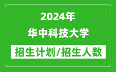 2024年华中科技大学各省招生计划及各专业招生人数是多少？