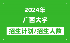 2024年广西大学各省招生计划及各专业招生人数是多少？