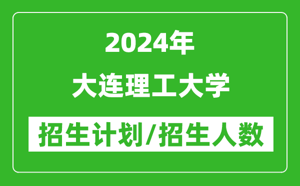 2024年大连理工大学各省招生计划及各专业招生人数是多少