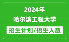 2024年哈尔滨工程大学各省招生计划及各专业招生人数是多少？