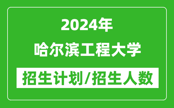 2024年哈尔滨工程大学各省招生计划及各专业招生人数是多少