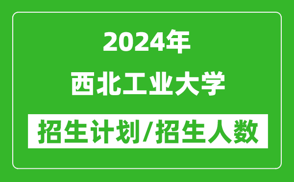 2024年西北工业大学各省招生计划及各专业招生人数是多少