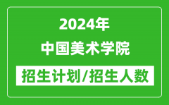 2024年中国美术学院各省招生计划及各专业招生人数是多少？