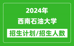 2024年西南石油大学各省招生计划及各专业招生人数是多少？