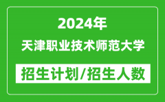 2024年天津职业技术师范大学各省招生计划及各专业招生人数是多少？