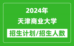 2024年天津商业大学各省招生计划及各专业招生人数是多少？