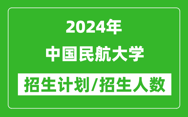 2024年中国民航大学各省招生计划及各专业招生人数是多少