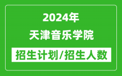 2024年天津音乐学院各省招生计划及各专业招生人数是多少？