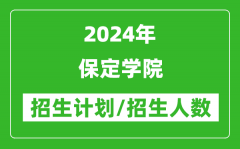 2024年保定学院各省招生计划及各专业招生人数是多少？