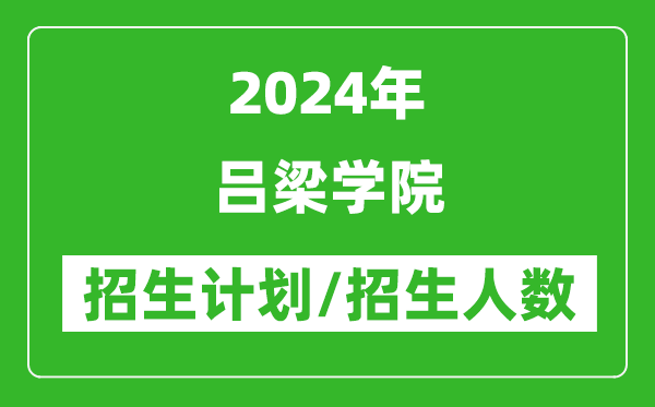 2024年吕梁学院各省招生计划及各专业招生人数是多少