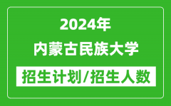 2024年内蒙古民族大学各省招生计划及各专业招生人数是多少？