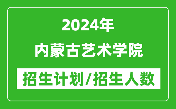 2024年内蒙古艺术学院各省招生计划及各专业招生人数是多少