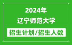 2024年辽宁师范大学各省招生计划及各专业招生人数是多少？