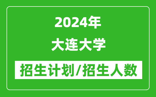 2024年大连大学各省招生计划及各专业招生人数是多少