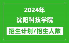 2024年沈阳科技学院各省招生计划及各专业招生人数是多少？
