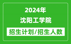 2024年沈阳工学院各省招生计划及各专业招生人数是多少？