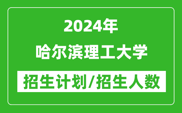 2024年哈尔滨理工大学各省招生计划及各专业招生人数是多少