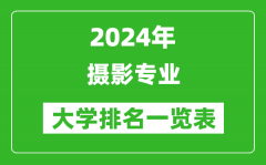 2024年全国摄影专业大学排名一览表